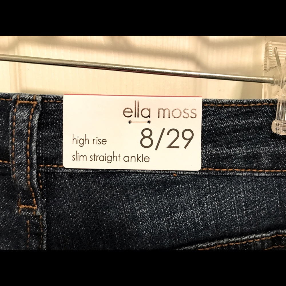 Ella Moss High Rise Slim Straight Ankle Size 8/29 Jeans